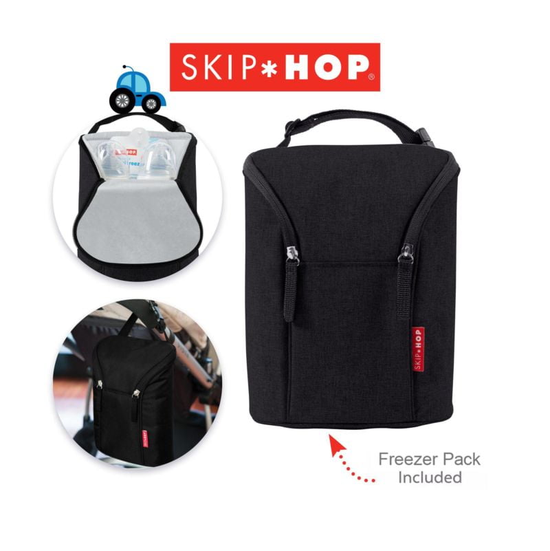 Skip Hop Grab & Go Double Bottle Bag Black