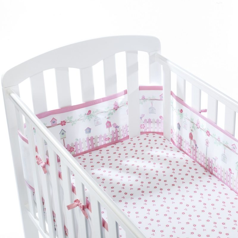 Breathable Baby 4 sided Mesh Cot Liner Garden