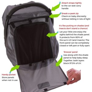 SnoozeShade for Infant Car Seats Deluxe
