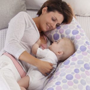 Theraline Original Maternity & Nursing Pillow Grey Dots