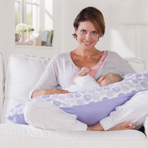 Theraline Original Maternity & Nursing Pillow Grey Dots