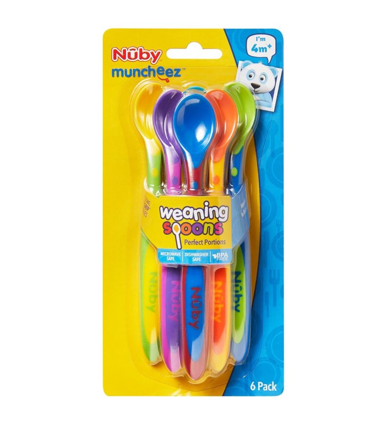 Nuby Muncheez Weaning Spoons 6 pack