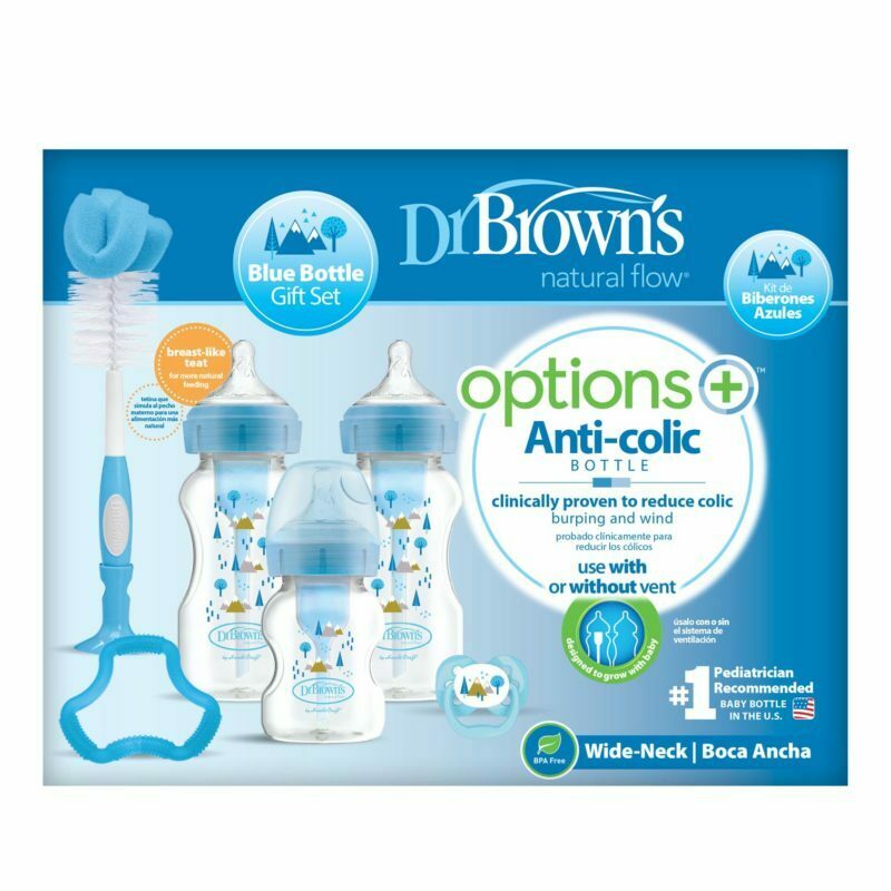 Dr Brown's Option+ Anti-Colic Gift Set Blue