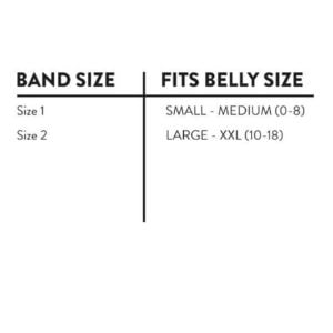 Belly Bandit 2 in 1 Bandit Size Chart