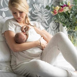 Seraphine Karen Ultra-Soft Maternity & Nursing Pyjamas Oatmeal