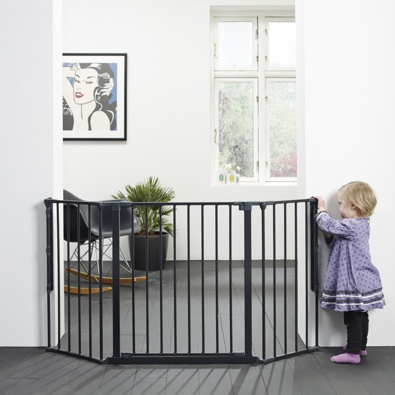 BabyDan Olaf Wide Safety Gate - Black 90-146cm