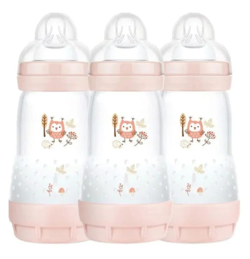 MAM Easy Start Anti-Colic Bottles 260ml 3 Pack Pink