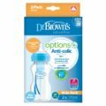 Dr Brown's Option+ Anti-Colic Twin Pack 270ml Blue