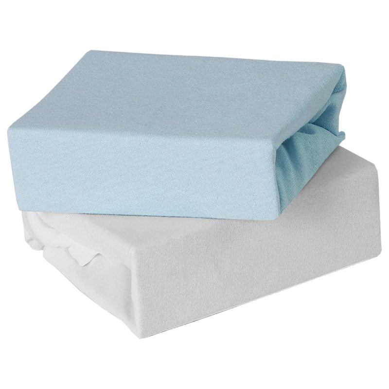 Baby Elegance Jersey Fitted Sheets 2 Pack Blue