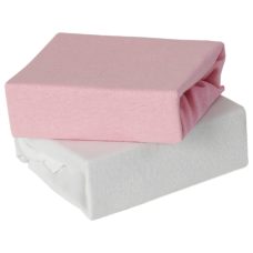 Baby Elegance Jersey Fitted Sheets 2 Pack Pink