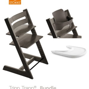 Stokke Tripp Trapp Chair, Baby Set and Tray Bundle