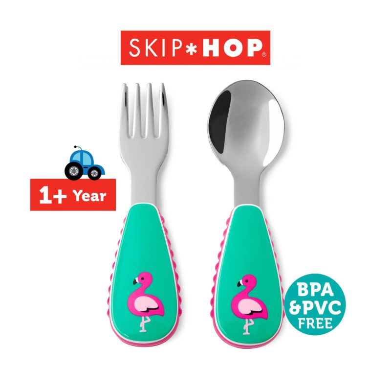 Skip Hop Zoo Utensils Fork & Spoon Flamingo