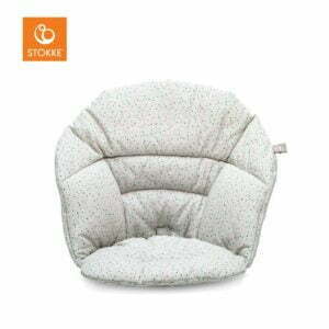 Stokke Clikk High Chair Cushion provides extra support and comfort. Soft sprinkle pattern on grey background to match all 4 Clikk highchair Cushion Grey Sprinkles