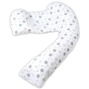 Dreamgenii Pregnancy Support and Feeding Pillow Grey Stars