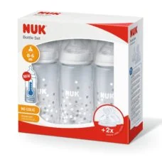 NUK First Choice Plus Temperature Control 300ml 3Pk Bottles White
