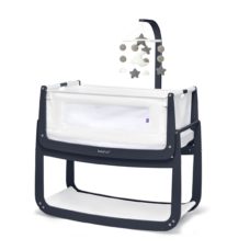 SnuzPod4 Bedside Crib Navy and Free Mobile