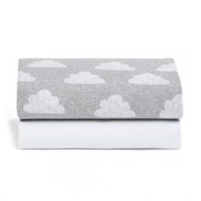 SnuzPod4 Crib 2 Pack Fitted Sheet Cloud