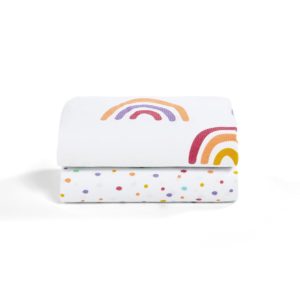 SnuzPod4 Crib 2 Pack Fitted Sheets Colour Rainbow