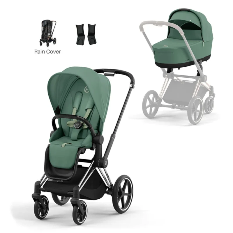 Cybex PRIAM Leaf Green on Chrome with Black Chassis 6 Piece Bundle