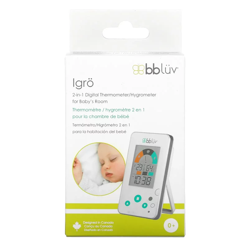 bbluv Igrö Digital Thermometer and Hygrometer for Baby's Bedroom