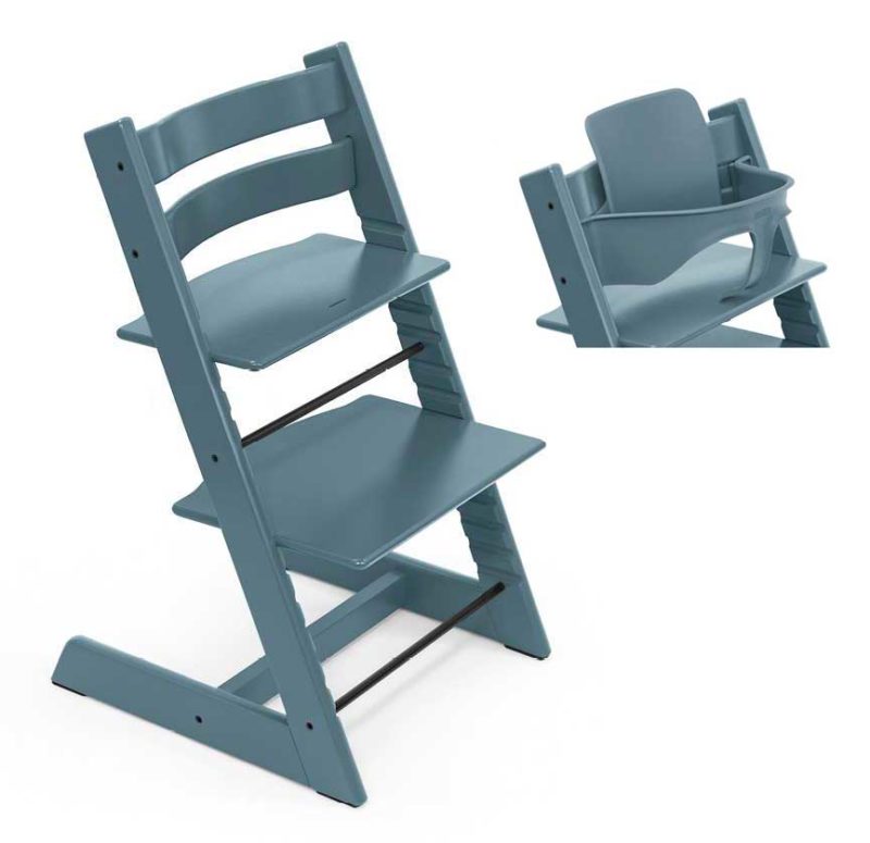 Stokke Tripp Trapp Chair Fjord Blue and Baby Set