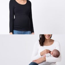 Seraphine Laina Maternity & Nursing Tops Twin Pack Black/White