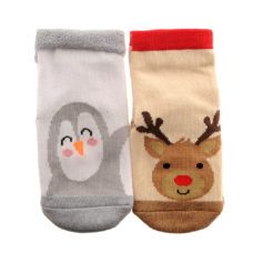 Ziggle Reindeer and Penguin Sock Set