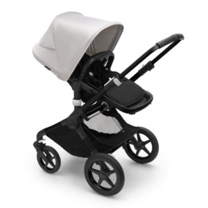 Bugaboo Fox 3 Travel System Black Chassis with Misty White Canopy