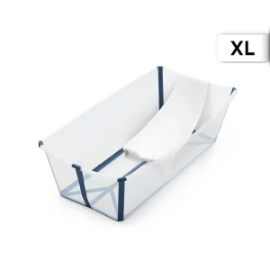 Stokke Flexi Bath XL Transparent Blue With FREE Bath Support