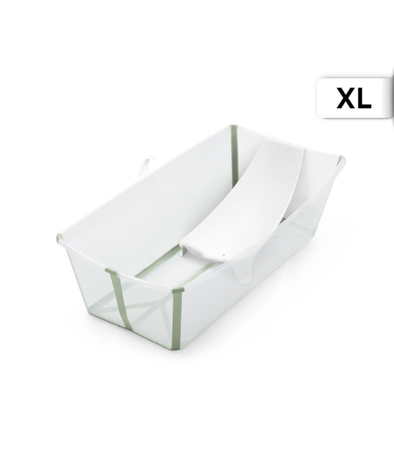 Stokke Flexi Bath XL Transparent Green With FREE Bath Support