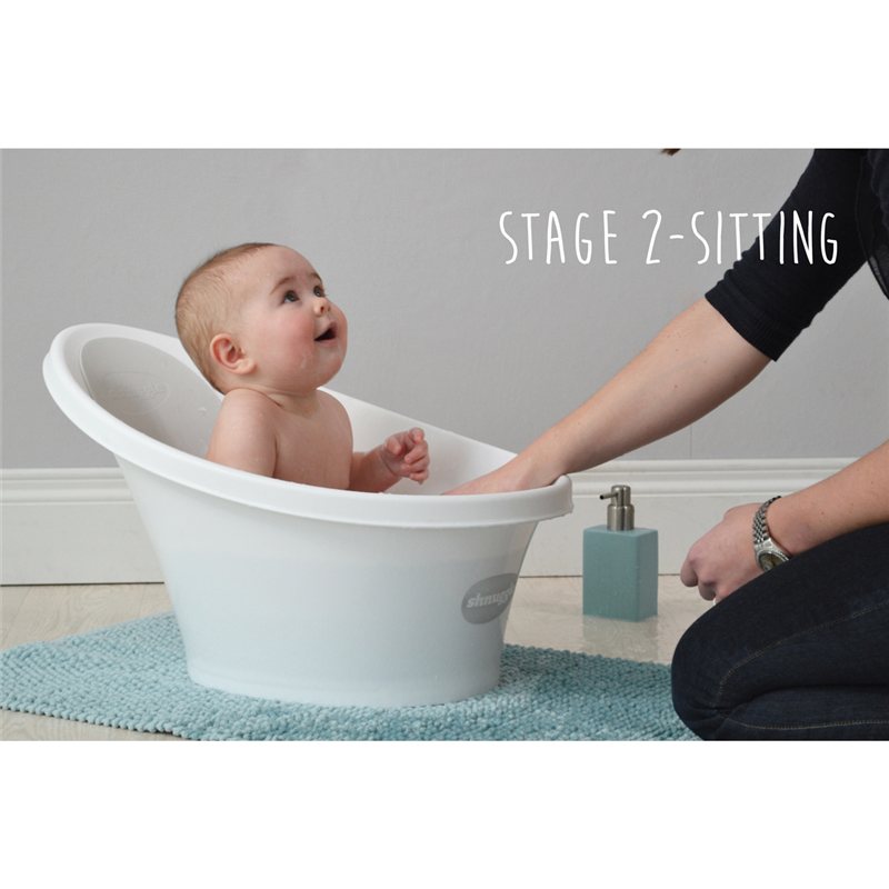 Shnuggle Baby Bath Tub w/ Baby Bum Bump Support & Cozy Foam Back