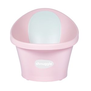 Shnuggle Newborn Baby Bath with Plug and Foam Back Rest Rose