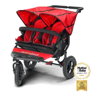 Out n About Nipper V4 Double Carnival Red with FREE Raincover
