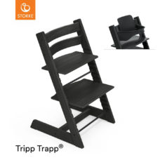 Stokke Tripp Trapp Black Oak with FREE Black Bay Set