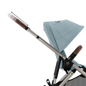 Cybex Gazelle S 2023 Travel System Sky Blue on Taupe frame Stroller extendable handle