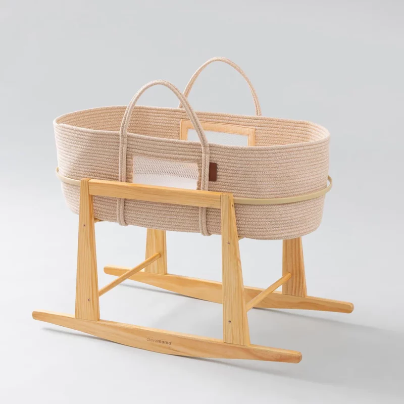 Clevamama Moses Basket with ClevaFoam Mattress & Stand