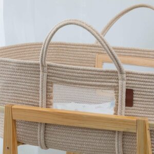 Clevamama Moses Basket with ClevaFoam Mattress & Stand 3