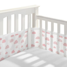 Breathable Baby 4 sided Mesh Cot Liner Cloud 9 Pink