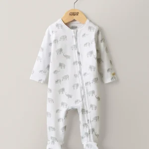 Mamas & Papas Elephant Print All-in-One with Zip