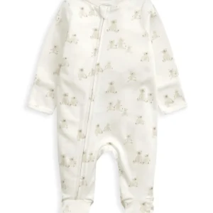 Mamas & Papas Teddy Bear Print All-in-One with Zip