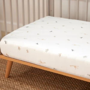 Baby Elegance Fitted Jersey Travel Cot Sheets Safari 70 x 100cm