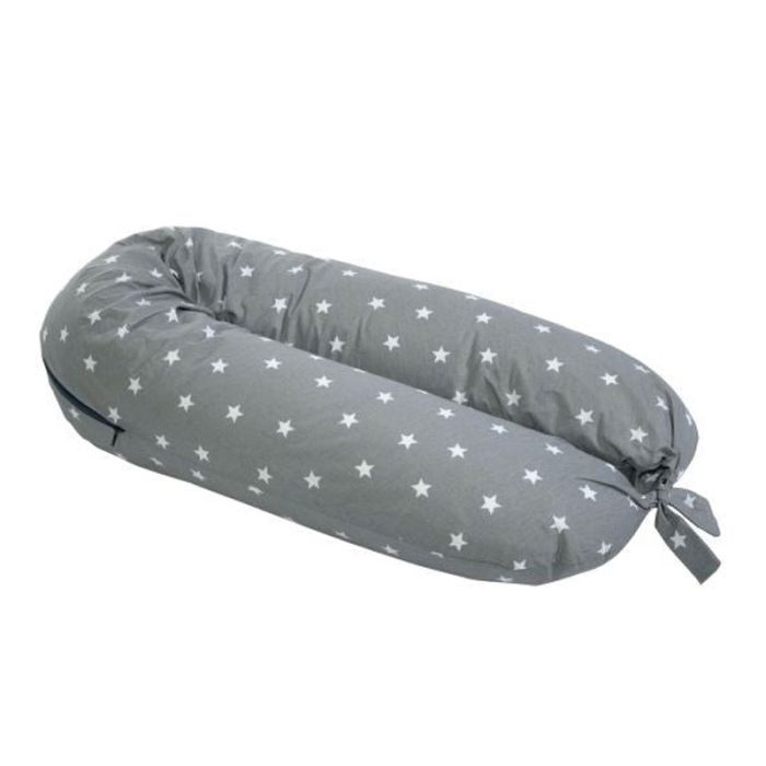 Cuddles Collection 5 in 1 Maternity Pillow White Stars on Grey