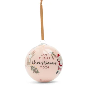 Mamas & Papas My First Christmas 2024 Bauble Pink