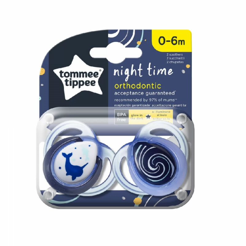 Tommee Tippee Closer to Nature Night Time Soothers 0-6 months