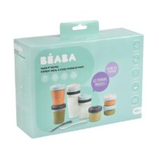 Beaba Expert Meal & Food Storage Pack Storm - 12 Clip Portions + 2 Silicone Spoons