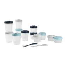 Beaba Expert Meal & Food Storage Pack Storm - 12 Clip Portions + 2 Silicone Spoons