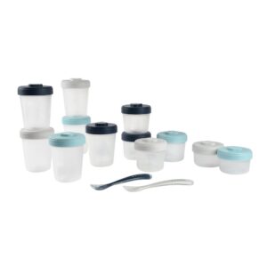 Beaba Expert Meal & Food Storage Pack Storm - 12 Clip Portions + 2 Silicone Spoons