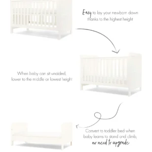 Mamas & Papas Hampden Cot Bed White