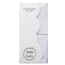 Little Bubz Moses Sheets 2 Pack White Stars