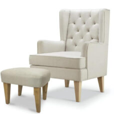  Nested Soothe Easy Chair and Footstool Natural